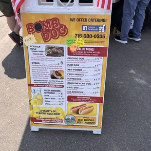 Menu board