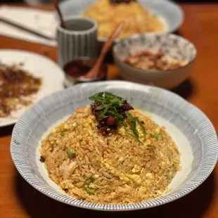 crack fried rice (shrimp, scallop, thai yellow curry)