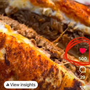 Delicious birria grilled cheese going viral on my Instagram