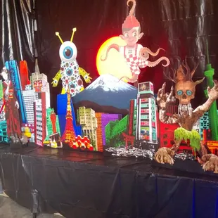 Some of Bomb Shelter&apos;s work at an offsite show