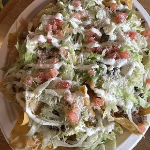 Nachos with steak