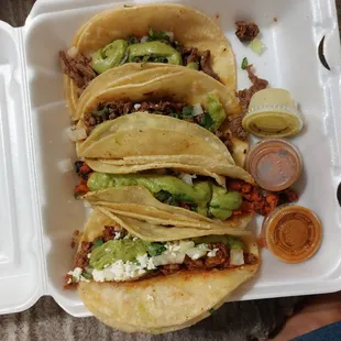 I believe I got Campechana Taco Al Pastor Taco Bistec Taco Chorizo Taco