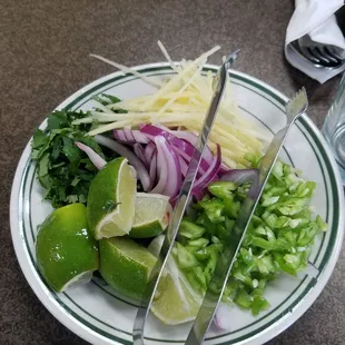 Toppings that they brought to the table