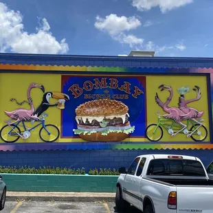 a mural on the side of a building