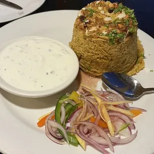 a plate of food on a table