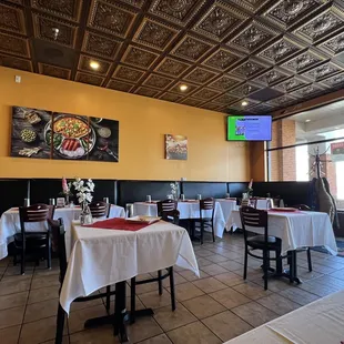 the inside of a restaurant