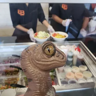Bob the Raptor says &quot;This is where the nice Mammals put together the Burrito or Bowl Prey.&quot;