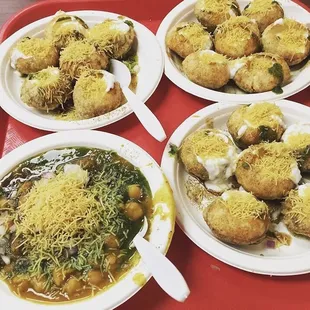 Forever ready for this goodness  yummy dahi batata  sev puri and aloo tikki chaat yumm