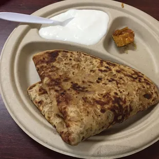 Alu onion paratha