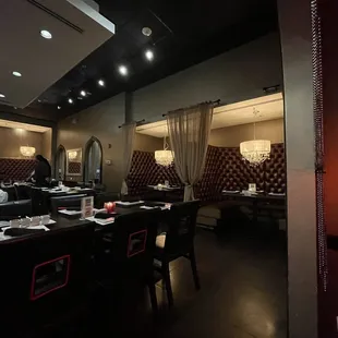 interior, sushi and sashimi