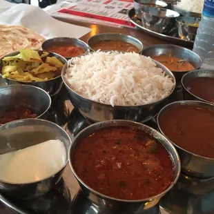 a plate of indian food