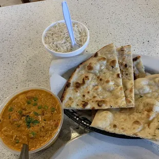 Vegetable curry 1. Plain Naan 1. Rice