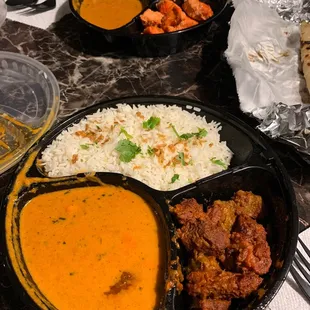 a plate of indian food