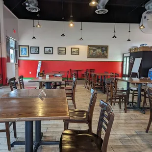 the inside of a restaurant