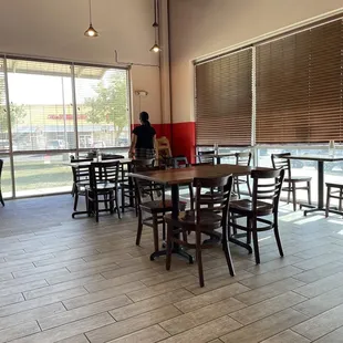 the inside of a restaurant