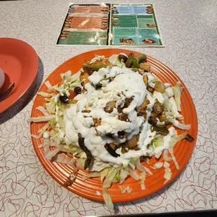Greek salad with Salmon