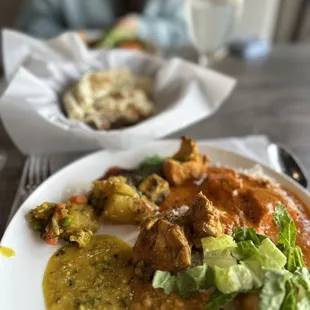 Buffet style Indian meal