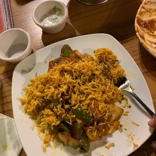 Chicken Biryani and Chili Chicken