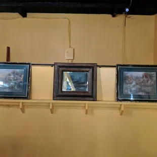 I can&apos;t for the life of me figure out what these paintings are doing in an Indian restaurant. It just makes no sense.