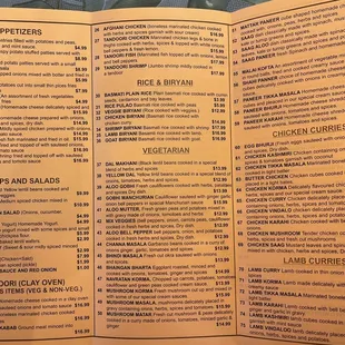 NEW MENU SEPT 2022