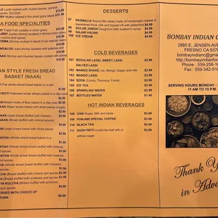 NEW MENU SEPT 2022