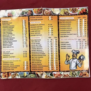 Updated new menu