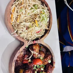 Chicken Manchurian with Hakka Noodles