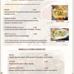 Menu (5 of 6) as of 7/10/2022