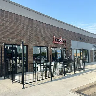 Outside the restaurant