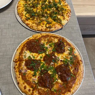 PIZZA - GOA VINDALOO  and MADRAS CURRY
