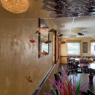 Fish tank near entrance