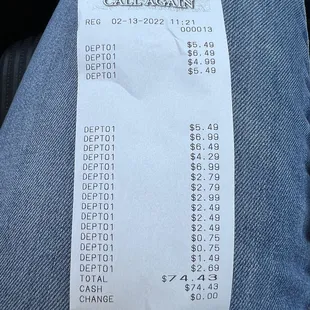 The cryptic receipt