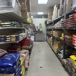  the aisle of a grocery store