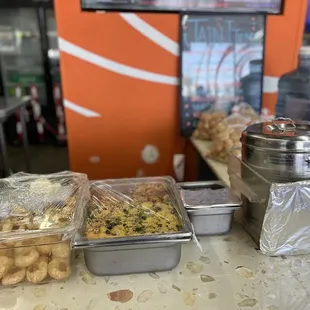 a variety of food items