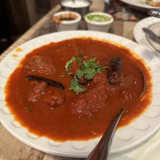 Spicy lal mirch goat