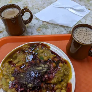 Samosa chaat, chai