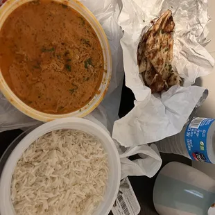 Chicken Tikka Masala and Garlic Naan