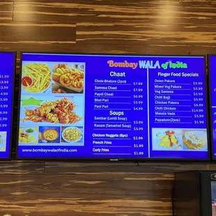 menu and prices