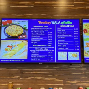 menus and prices