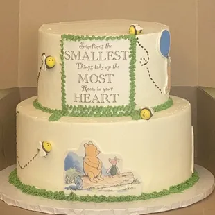 Cake that I got. First off we said no fondant and they used fondant cutouts and also didn&apos;t even cut them out neatly.