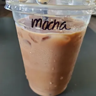 Iced mocha on a hot day. @bombshellbeans.