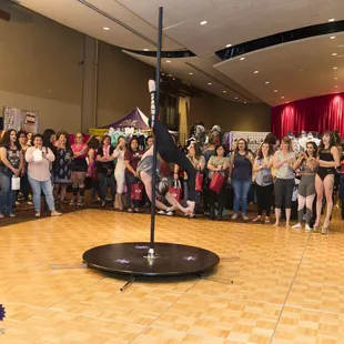 Instructor GabbyOhhh performing at the 13th Annual Girls Night Out event hosted by the Ronald McDonald Charities in NM
