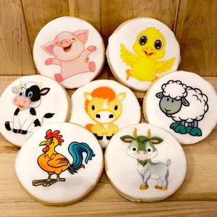 Farm Animal Cartoon - Direct Print Shortbread Cookies