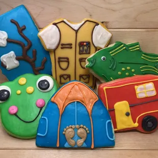 Camping Cookies - Hand-Decorated Shortbreads