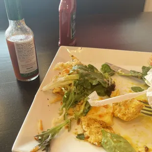 a plate of food on a table