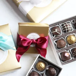 a variety of chocolates