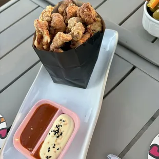 Chicken tenders with sauces!