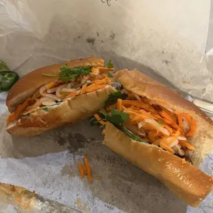 Char Siu Pork Banh Mi Sandwich