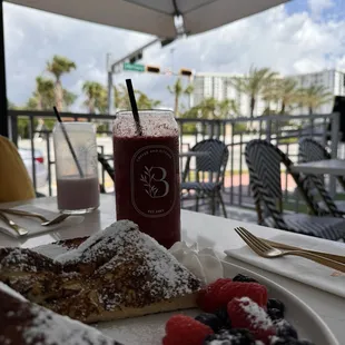 The Classic French Toast and Berryland Smoothie