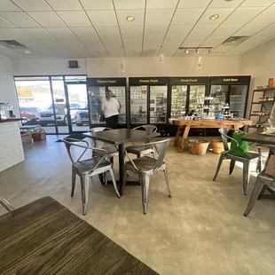 Local market offerings - farm milk, frozen broth options, ice creams, protein bars, snacks, and more!